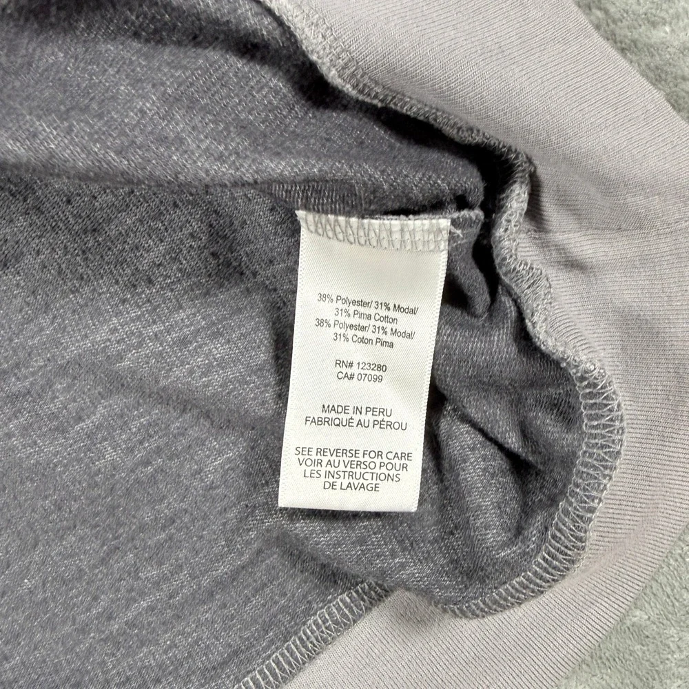 TravisMathew Mens XL Pullover Heather Grey Quarter-Zip Pima Cotton Blend Raglan